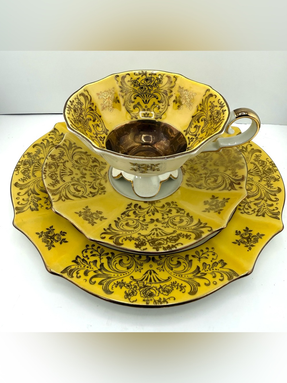 Vintage  Alka Kunst Bavaria porcelain trio set